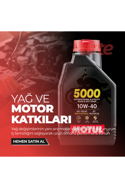 Motul 5000 10w-40 4t Yarı Sentetik Motosiklet Motor Yağı –