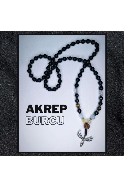 Orijinal Doğaltaş Akrep Burcu Erkek Kolyesi