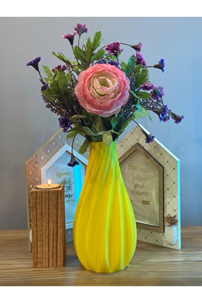 Ela Crafts Κίτρινο διακοσμητικό βάζο τρισδιάστατης εκτύπωσης - Μοντέρνο & κομ...