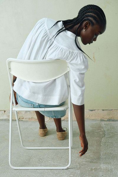 H&M Linen-blend blouse