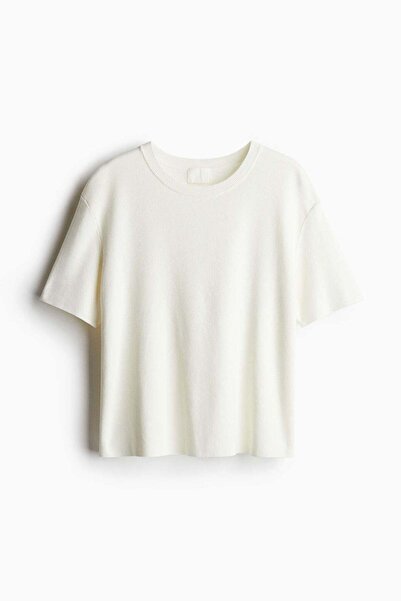 H&M تي شيرت محبوك بشكل جيد