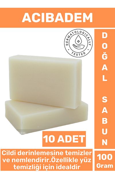 Wintoup Natural Fragrant Deep Skin Facial Cleanser Moisturizing Organic Acıbadem Soap 10 Pieces