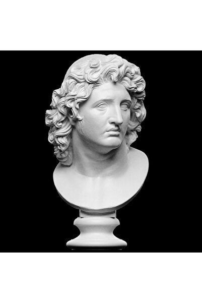 CharmFancy Antik Büyük İskender (HELİOS) Büst Heykel Biblo 15cm