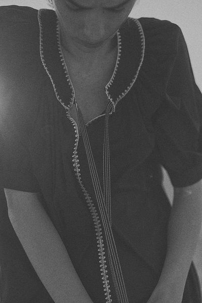 H&M Tie-detail poplin blouse