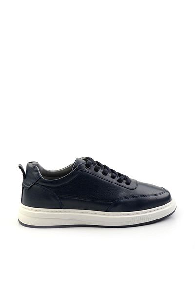 Bambi Ανδρικά παπούτσια Casual Navy Blue Leather E01082000503