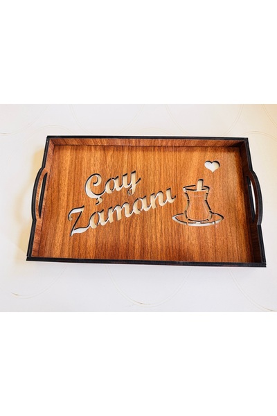 ATÖLYE SAİT صينية خشبية مصنوعة يدوياً (وقت الشاي)