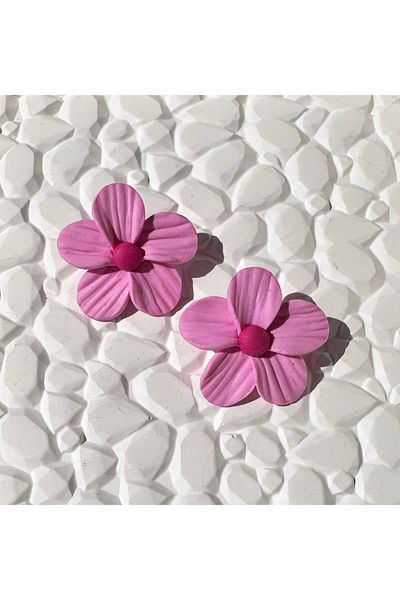 ACCESSORY Pink flower earrings