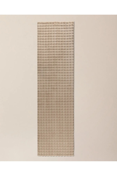 LİNOS HOME Velvet Serisi Vizon Bubble Yolluk Özel Puffy Peluş Halı Yıkanabilir Kaymaz Taban Antre Hol Yolluk