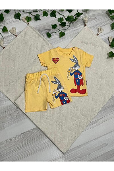 Bugs Bunny Baskılı 2'li Şortlu Takım