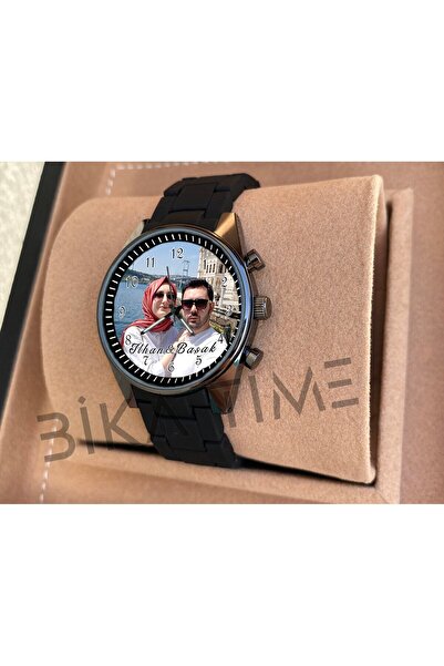 Bika Time Kişiye Özel Kol Saati İsimli Tasarımlı Baskılı Kadın Kol Saati Sevg...