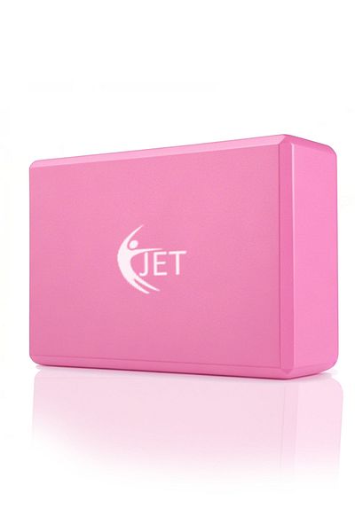 Jet Pink Hatha Yoga Brick and Pilates Exercise Balance Block
