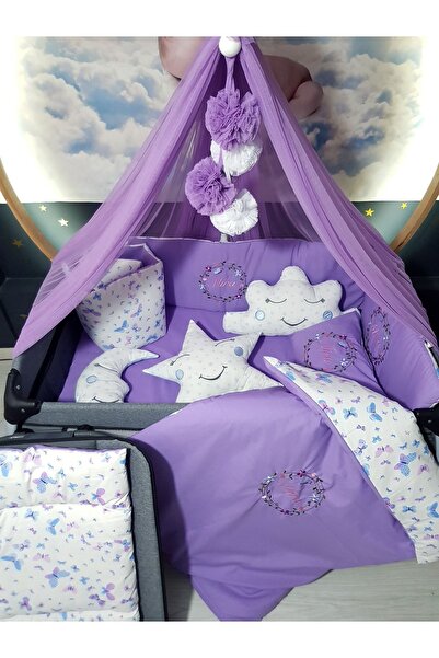 Baby Clime 70x110 Nakışlı Bebek Uyku Seti Isimli - Lüks Cibinlik Ve Aparat - ...