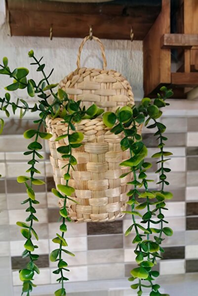 afralya home Hasır Sepet Dekoratif Duvar Süsü Oda Süsü Tasarım Mutfak Banyo S...