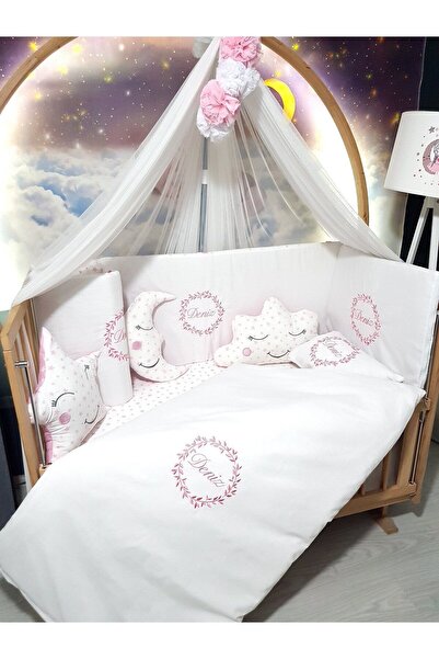 Baby Clime 60x120 Nakışlı Bebek Uyku Seti Isimli - Lüks Cibinlik Ve Aparat - ...