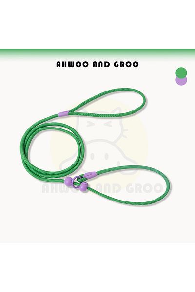 Choice green 150cm Pet Dog Training Round Rope Light Weight Nylon P Chain Collar Adjustable for Small Mediu