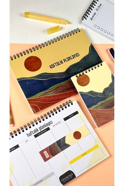 Apeirona Mini Planning Set |   Weekly Planner and Daily To-Do Pad - 2 in 1