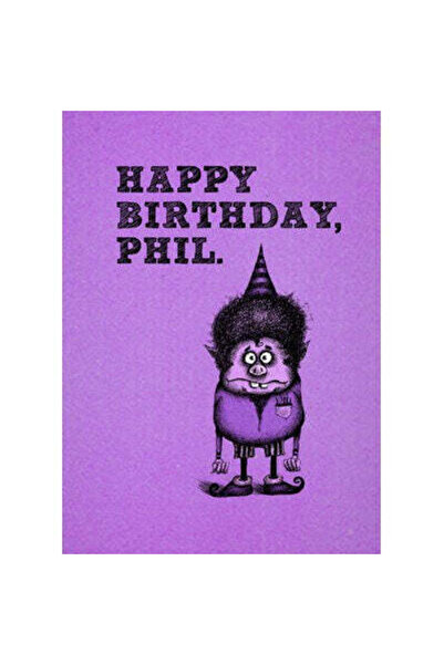 Bald Guy بطاقة تهنئة بعيد ميلاد فيل السعيد [181]