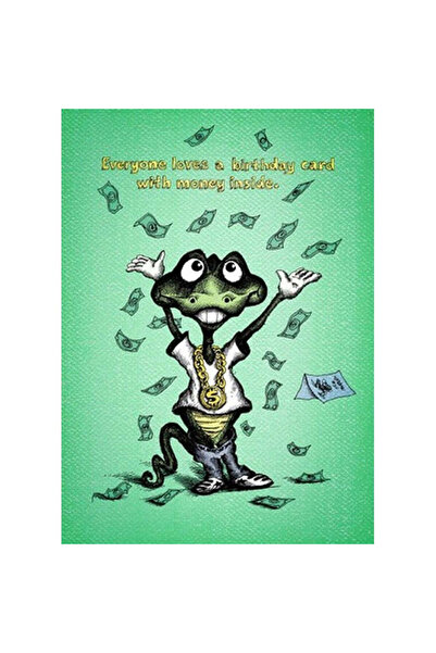 Bald Guy الجميع يحب بطاقة عيد ميلاد تحتوي على نقود داخل بطاقة تهنئة [102]