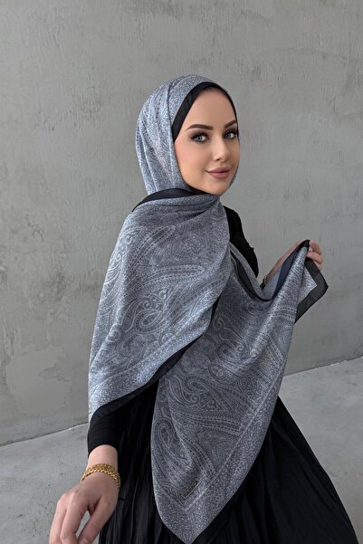 Byedauzunlar Μαύρο σάλι από αυθεντικό ινδικό μετάξι Asu