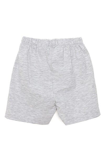 ebebek Hello Baby HelloBaby Unisex Bebek Şort Süprem Kumaş Gri Melanj