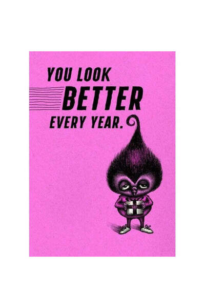 Bald Guy بطاقة تهنئة بعيد الميلاد - تبدو أفضل كل عام [195]