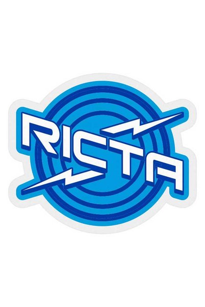 Ricta ملصق خواتم - أزرق/أبيض 3.25×2.77 بوصة