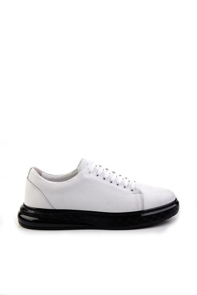Bambi Λευκό Δερμάτινο Ανδρικό Sneaker E01081010303