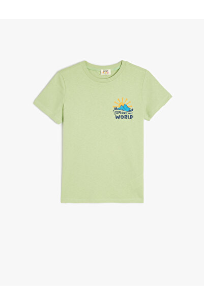 Koton Tricou din bumbac cu mânecă scurtă cu imprimeu