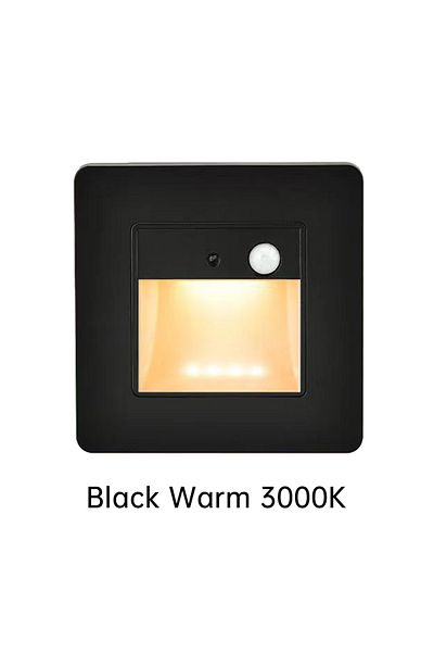 Ligghig Black Style B PIR Motion Detector Sensor Led Stair Light Infrared Human Body Induction Lamp Recessed