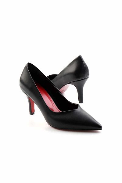 Bambi Classic Black Women's Heeled Shoes - K 01231400209