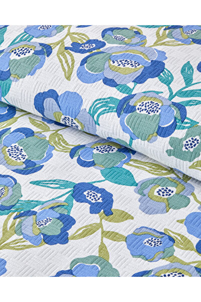 English Home Summer Blooms Printed Cotton Single Pique 150X220 cm Blue (29.03.2025)