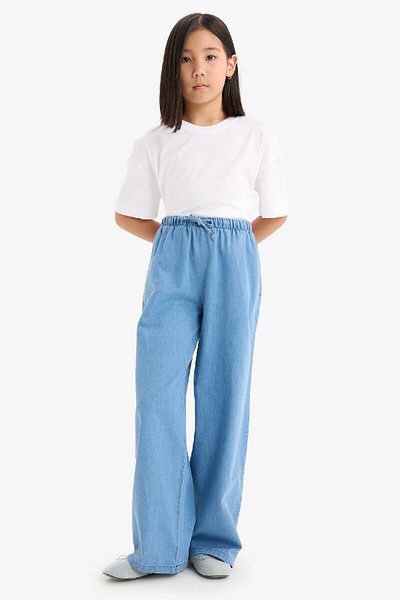 DeFacto Pantaloni de jeans cu picioare late pentru fete D7101A825SM