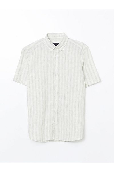 LC Waikiki SOUTHBLUE Ανδρικό πουκάμισο με κοντό μανίκι με κανονική εφαρμογή