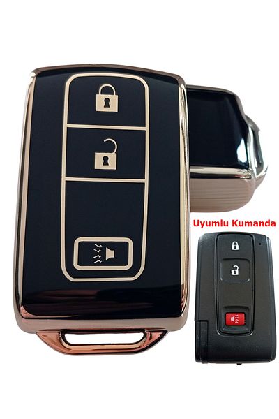 Kasey Black 3 Keys Automobile Key from Corolla Verso Prius Subaru Compatible Hands-Free Controller Key Fob