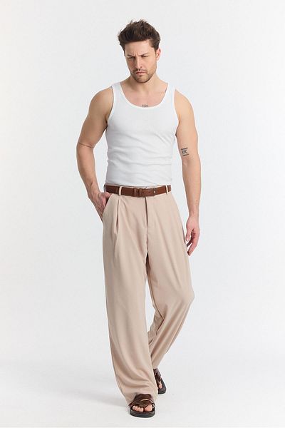 NGR Levanzo Palazzo Trousers Beige