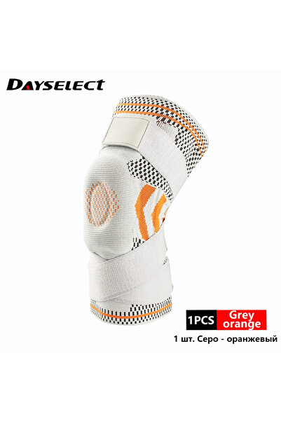 Choice دعامة ركبة احترافية مقاس XL رمادية برتقالية قطعة واحدة مع وسادة جل الر...