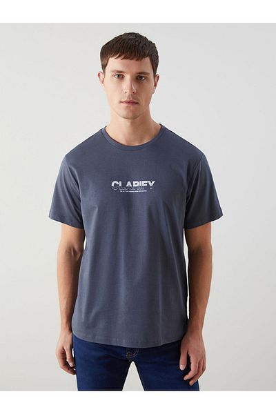 LC Waikiki Tricou pentru bărbați din bumbac pieptănat cu mânecă scurtă cu decolteu și mânecă scurtă - S5KU04Z8