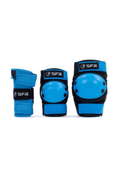 Sfr Youth Ramp Triple Pad Set - Black and Blue Large