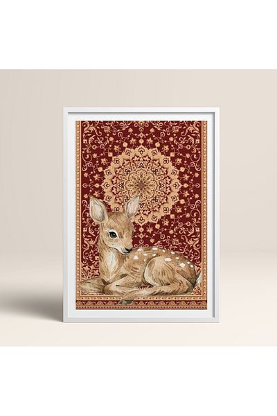 HOMEPACK Single Wooden Framed Painting One Piece Poster Painting Tk/1047