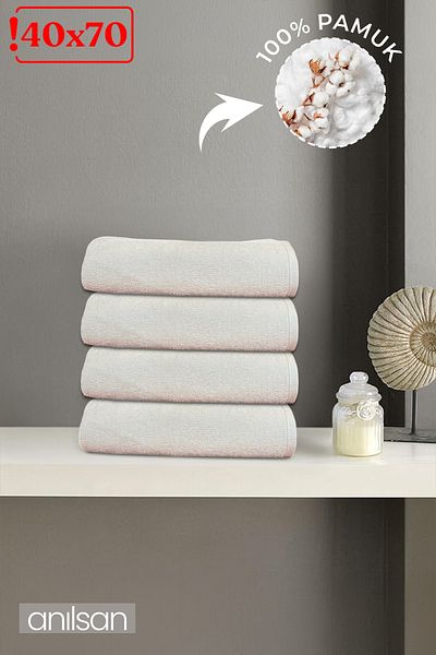 Anılsan Beige Fringed Wedding Towel 40X70 cm 100% Cotton 45Gr
