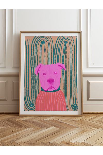 HOMEPACK Единична картина в дървена рамка, единичен плакат, картина TK/1041