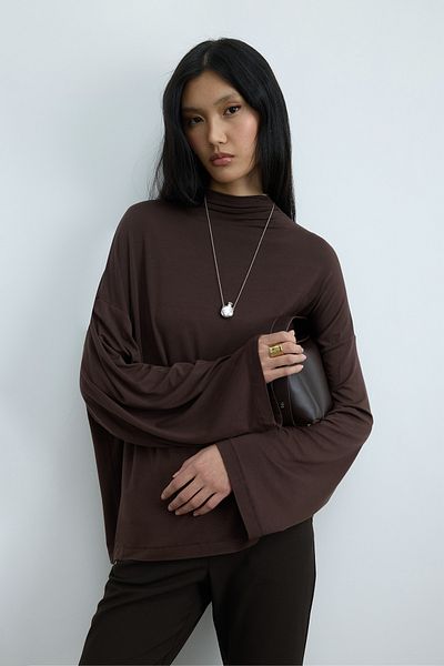 Suud Collection Καφέ μπλούζα Olivia