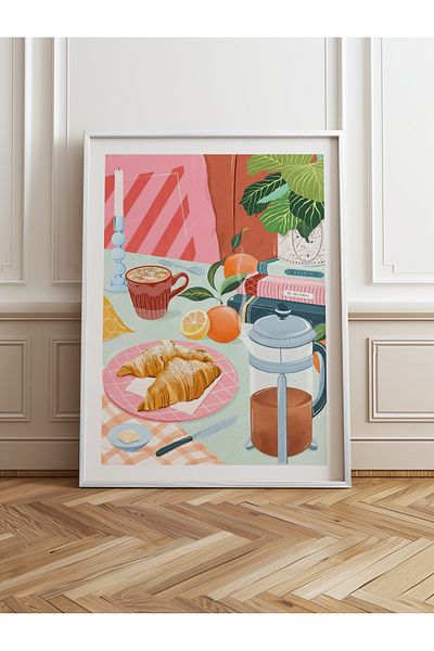 HOMEPACK Single Wooden Framed Painting One Piece Poster Painting Tk/1044