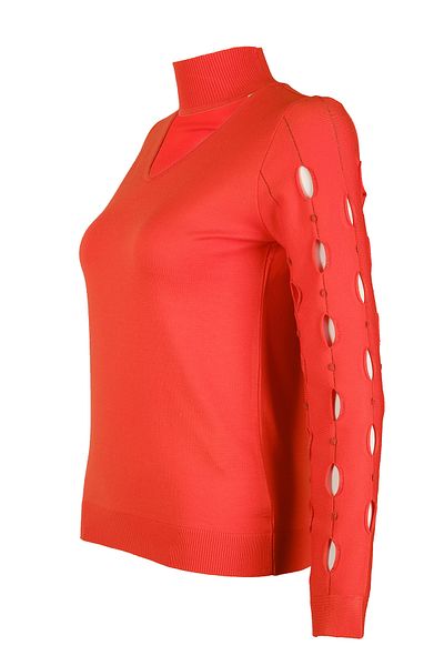 Vedi Minimalist V-Neck Detailed Cut Women's Sweater - 2025 Trends