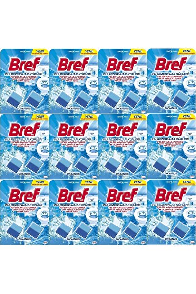 Bref Koku Giderici Jel Küpü - Okyanus (Klozet - Rezervuar - Tuvalet - Blok) (24 Lü Set) (12PK*2)