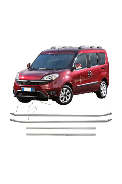 BRSPLAST Fiat Doblo Uyumlu 2010-2021 Krom Cam Çıtası 4 Parça Paslanmaz Çelik