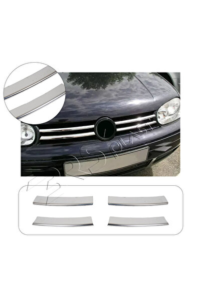 BRSPLAST Volkswagen Golf 4 Uyumlu Krom Ön Panjur 4 Parça Paslanmaz Çelik