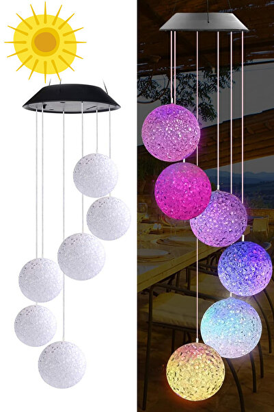 Greentech Güneş Enerjili Renk Geçişli Kristal Top Aydınlatma / Gt-sl10