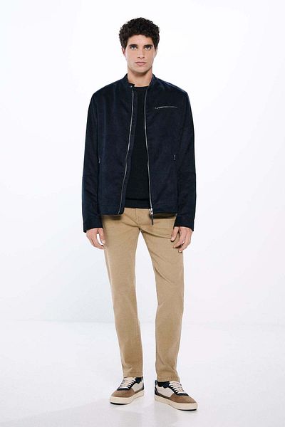 Springfield Slim Fit Washed Colour Trousers