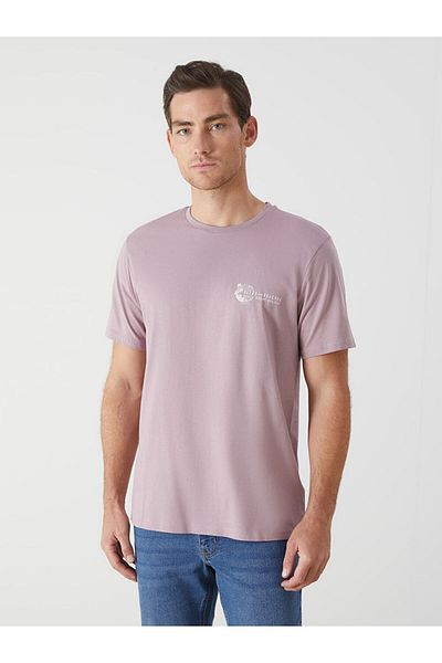 LC Waikiki Ανδρικό μπλουζάκι με στάμπα LCW Crew Neck
